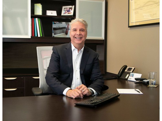 Patrick Shaver sitting at his desk